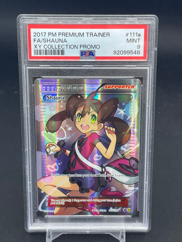 POKEMON - PREMIUM TRAINER XY COLLECTION PROMO - SHAUNA - FULL ART - #111A - PSA 9