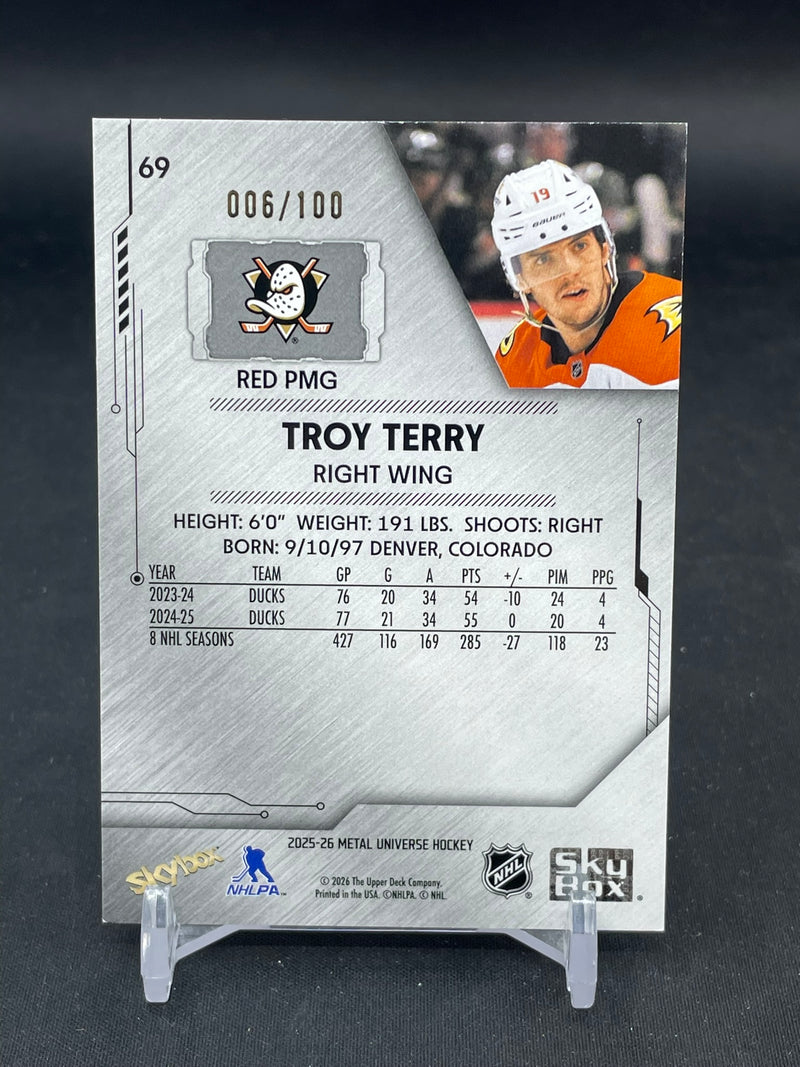 2025 UPPER DECK METAL UNIVERSE SKYBOX - RED PMG - T. TERRY - #69 - #'D/100