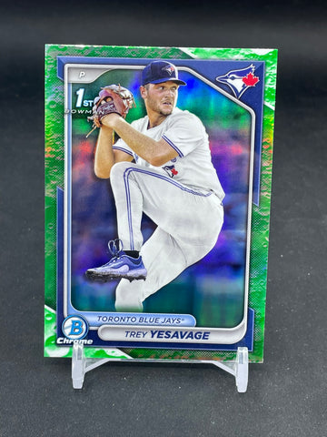 2024 TOPPS BOWMAN CHROME - GREEN LUNAR GLOW - 1ST BOWMAN - T. YESAVAGE - #BDC-92