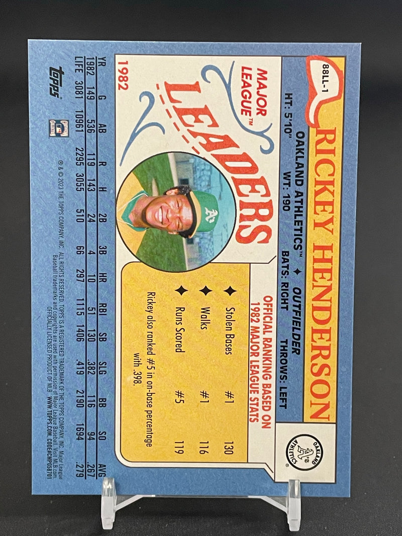 2023 TOPPS SERIES ONE - BOX TOPPER - JUMBO CARD - R. HENDERSON -