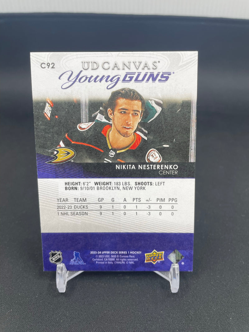 2023 UPPER DECK SERIES ONE - UD CANVAS - YOUNG GUNS - N. NESTERENKO -