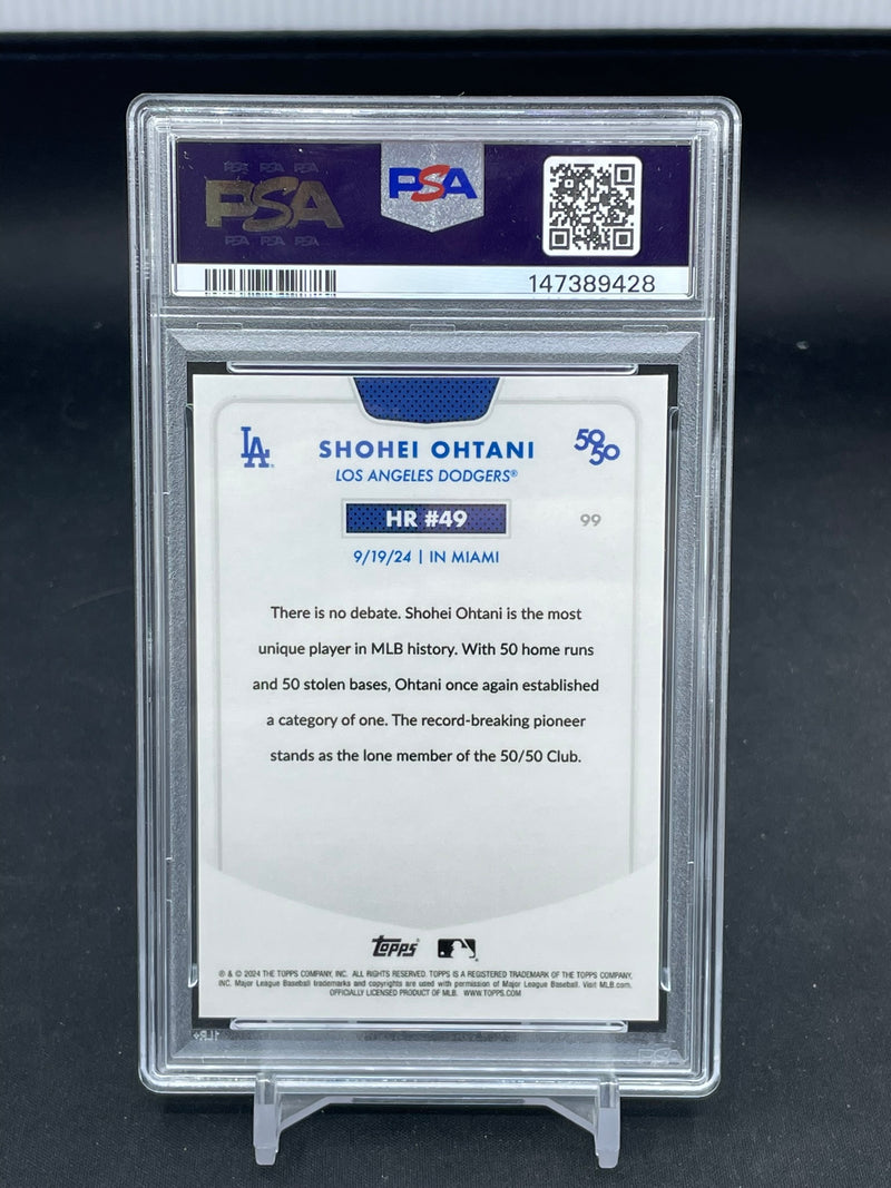 2024 TOPPS 50/50 - CHROME LA LOGOFRACTOR - S. OHTANI - #99 - #'D/50 - PSA 9