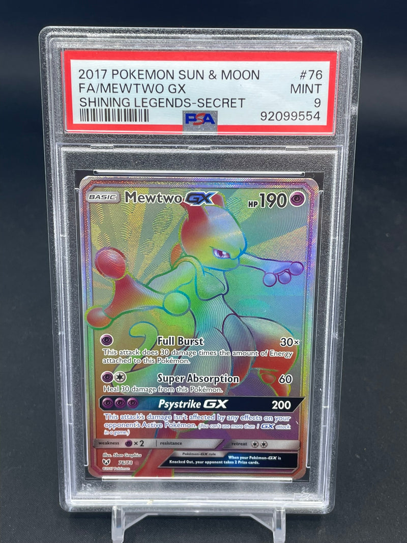 POKEMON - SHINING LEGENDS - MEWTWO GX - RAINBOW -