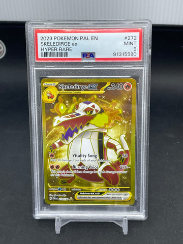 POKEMON - PALDEA EVOLVED - SKELEDIRGE EX - HYPER RARE - #272 - PSA 9