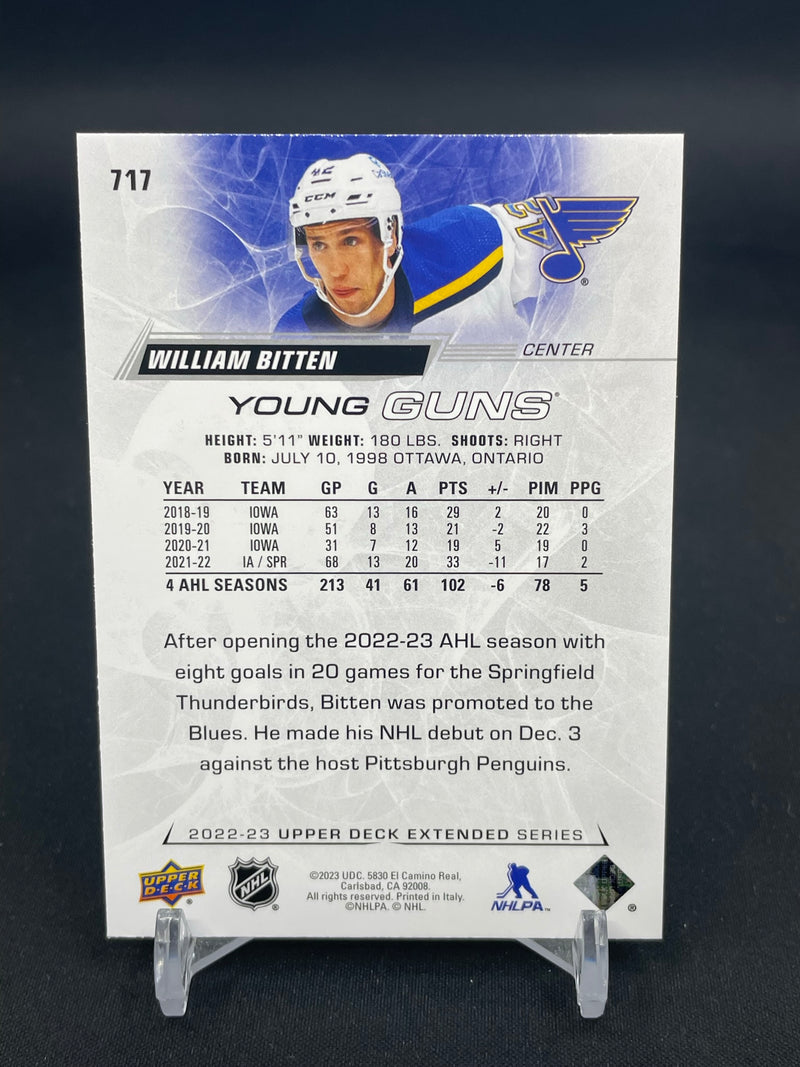 2022 UPPER DECK EXTENDED SERIES - YOUNG GUNS - W. BITTEN -