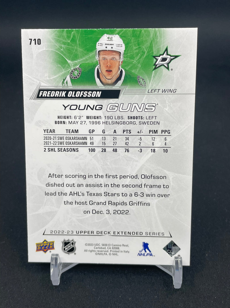 2022 UPPER DECK EXTENDED SERIES - YOUNG GUNS - F. OLOFSSON -