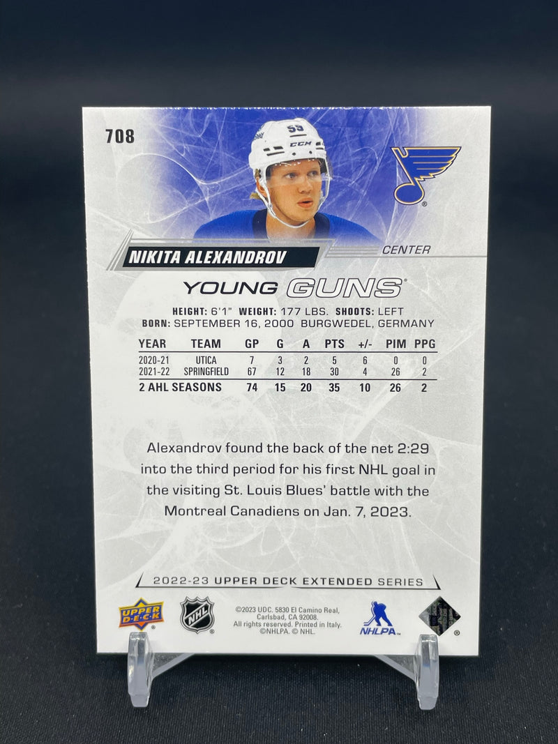 2022 UPPER DECK EXTENDED SERIES - YOUNG GUNS - N. ALEXANDROV -