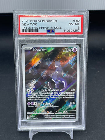 POKEMON - 151 PROMO - MEWTWO - IR - #052 - PSA 8