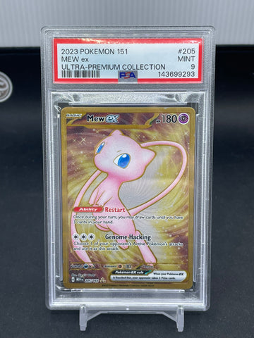 POKEMON - 151 PROMO - MEW EX - METAL FULL ART - #205 - PSA 9