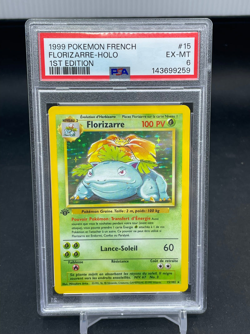 POKEMON - FRENCH 1ST EDITION BASE SET - FLORIZARRE (VENUSAUR) - HOLO -
