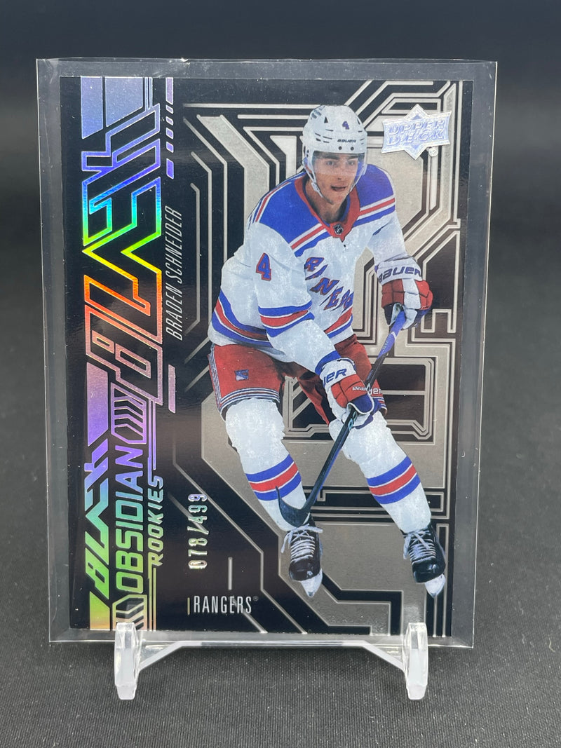 2022 UPPER DECK SPX - BLACK OBSIDIAN ROOKIES - B. SCHNEIDER - #OR-46 - #'D/499 - RC