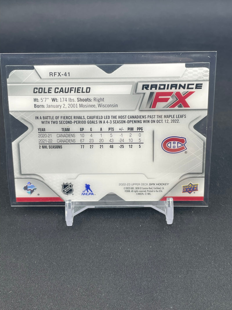 2022 UPPER DECK SPX - BLUE - RADIANCE FX - C. CAUFIELD - #RFX-41 - #'D/399