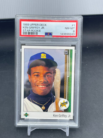 1989 UPPER DECK - STAR ROOKIE - K. GRIFFEY JR. - #1 - PSA 8 - RC