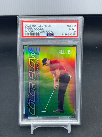 2025 UPPER DECK ALLURE SE - MACRO COLOR FLOW - T. WOODS - #CF3-2 - PSA 9