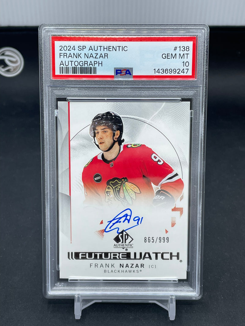 2024 UPPER DECK SP AUTHENTIC - FUTURE WATCH AUTO - F. NAZAR - #138 - #'D/999 - PSA 10 - AUTOGRAPH - RC