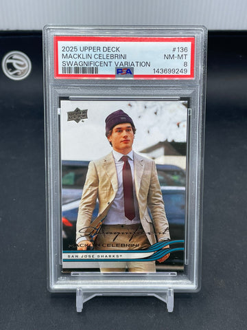 2025 UPPER DECK SERIES ONE - SWAGNIFICENT VARIATION - M. CELEBRINI - #136 - PSA 8