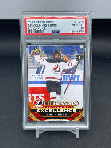 2024 UPPER DECK SERIES TWO - UD CANVAS - PROGRAM OF EXCELLENCE - M. CELEBRINI - #C259 - PSA 10 - RC