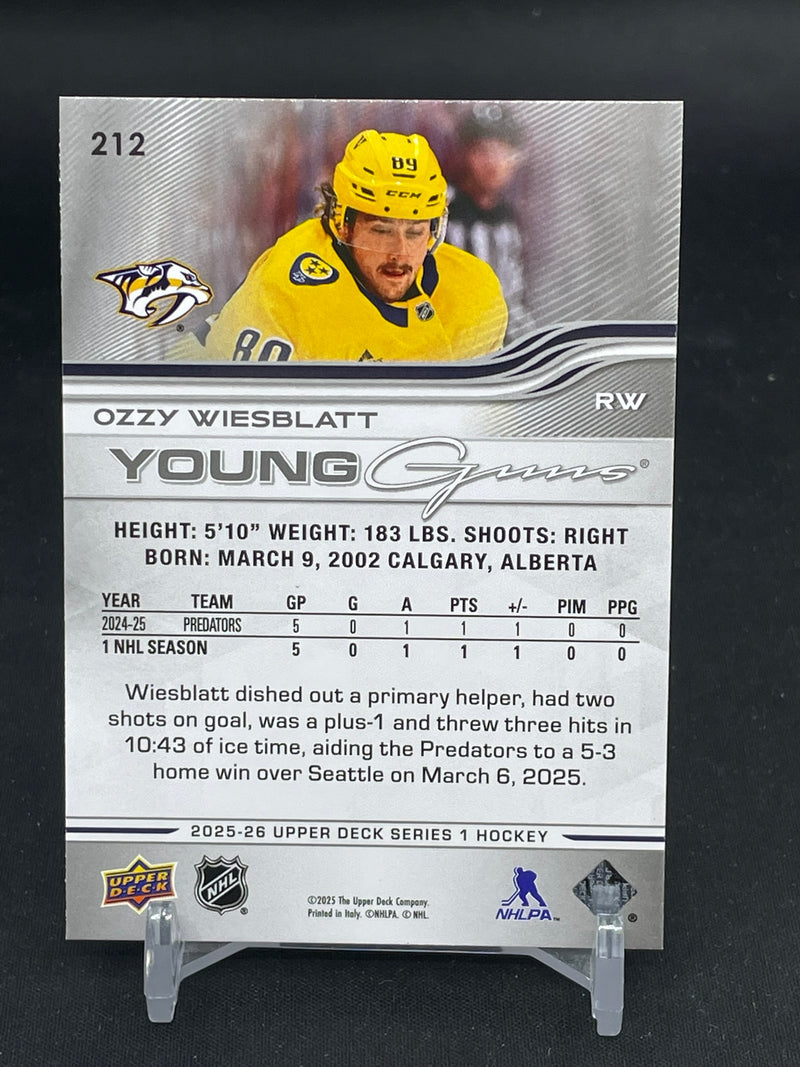 2025 UPPER DECK SERIES ONE - YOUNG GUNS - O. WIESBLATT -