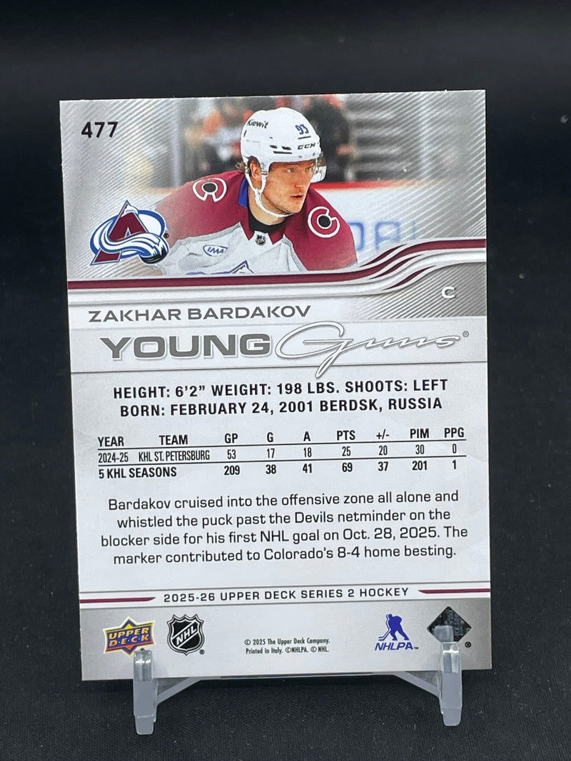 2025 UPPER DECK SERIES TWO - YOUNG GUNS - Z. BARDAKOV -