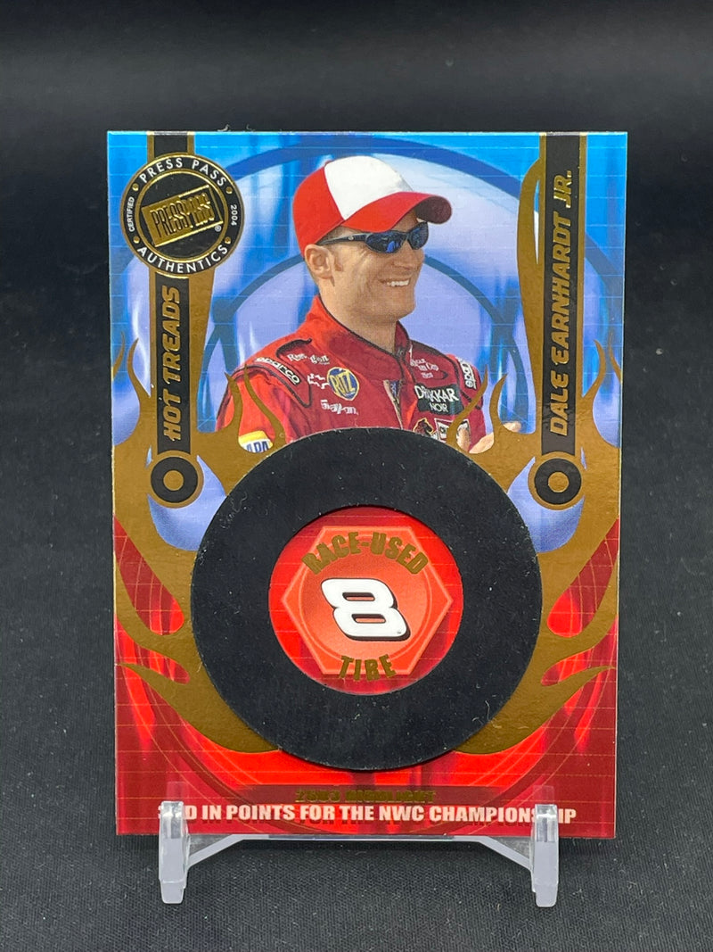 2004 PRESS PASS - HOT TREADS - D. EARNHARDT JR. - #HTR2/18 - #'D/1100 - TIRE RELIC