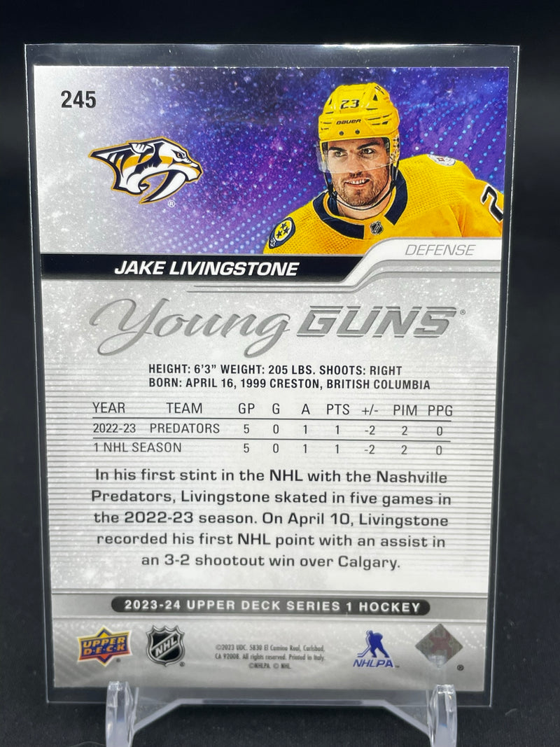 2023 UPPER DECK SERIES ONE - YOUNG GUNS - J. LIVINGSTONE -