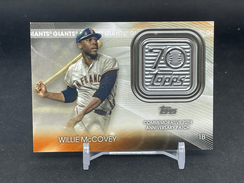 2021 TOPPS SERIES TWO - 70TH ANNIVERSARY LOGO PATCH - W. MCCOVEY - #T70P-WM - RELIC