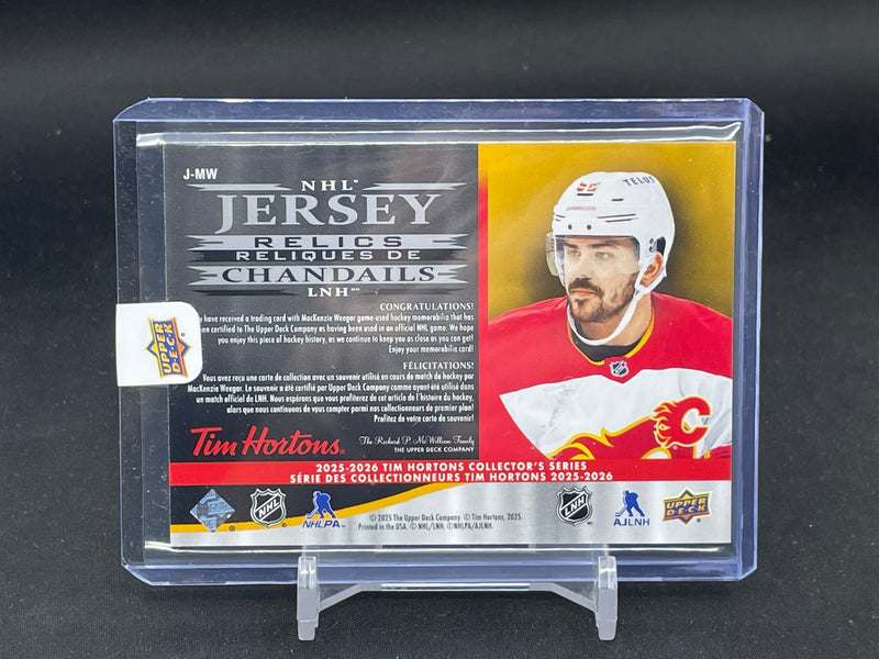 2025 UPPER DECK TIM HORTONS - NHL JERSEY RELICS - M. WEEGAR -