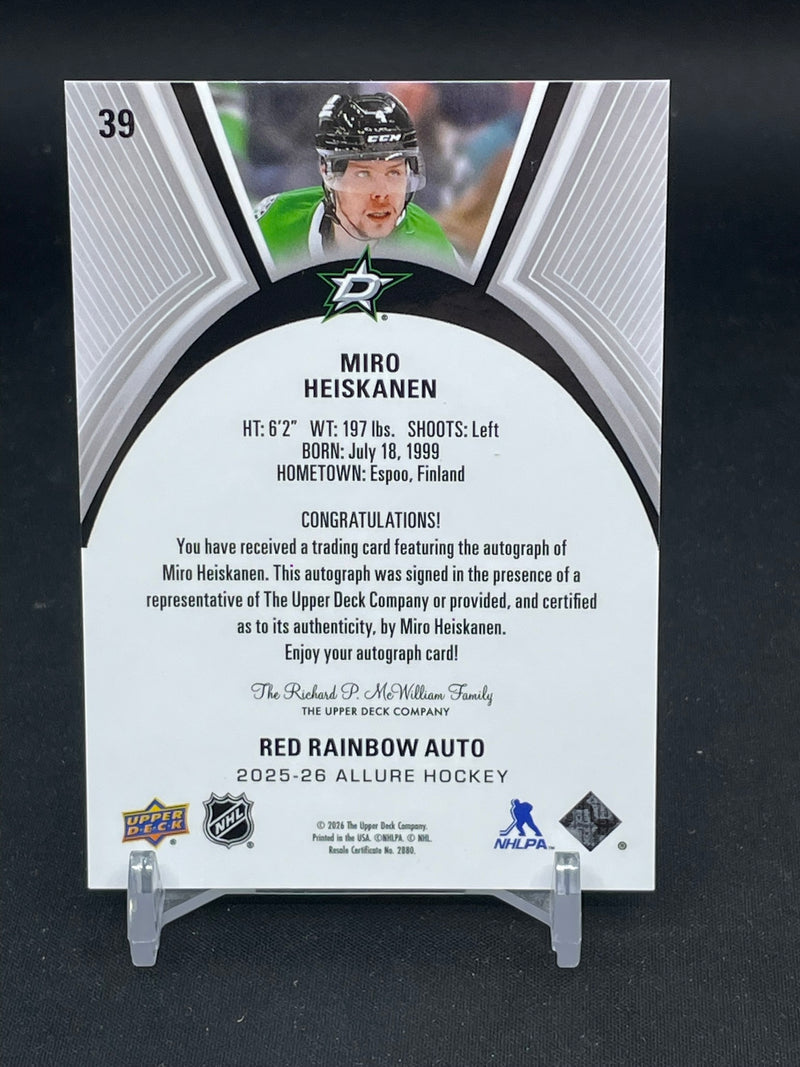 2025 UPPER DECK ALLURE - RED RAINBOW - M. HEISKANEN -