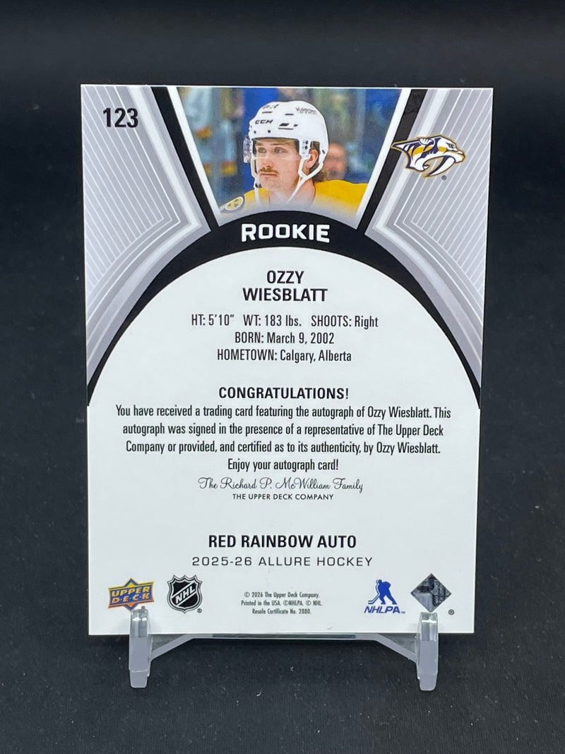 2025 UPPER DECK ALLURE - RED RAINBOW AUTO - O. WIESBLATT -