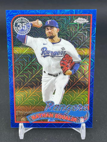 2024 TOPPS SERIES TWO SILVER PACK - BLUE MOJO REFRACTOR - N. EOVALDI - #2T89C-21 - #'D/150