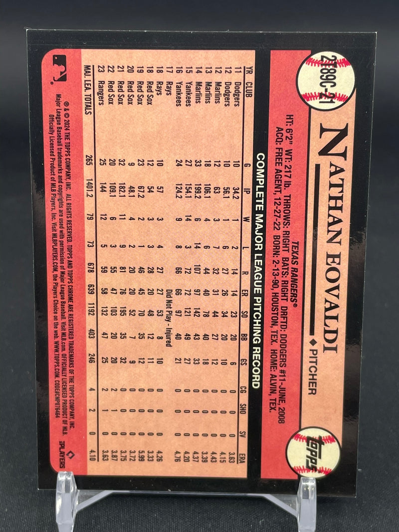 2024 TOPPS SERIES TWO SILVER PACK - BLUE MOJO REFRACTOR - N. EOVALDI - #2T89C-21 - #'D/150