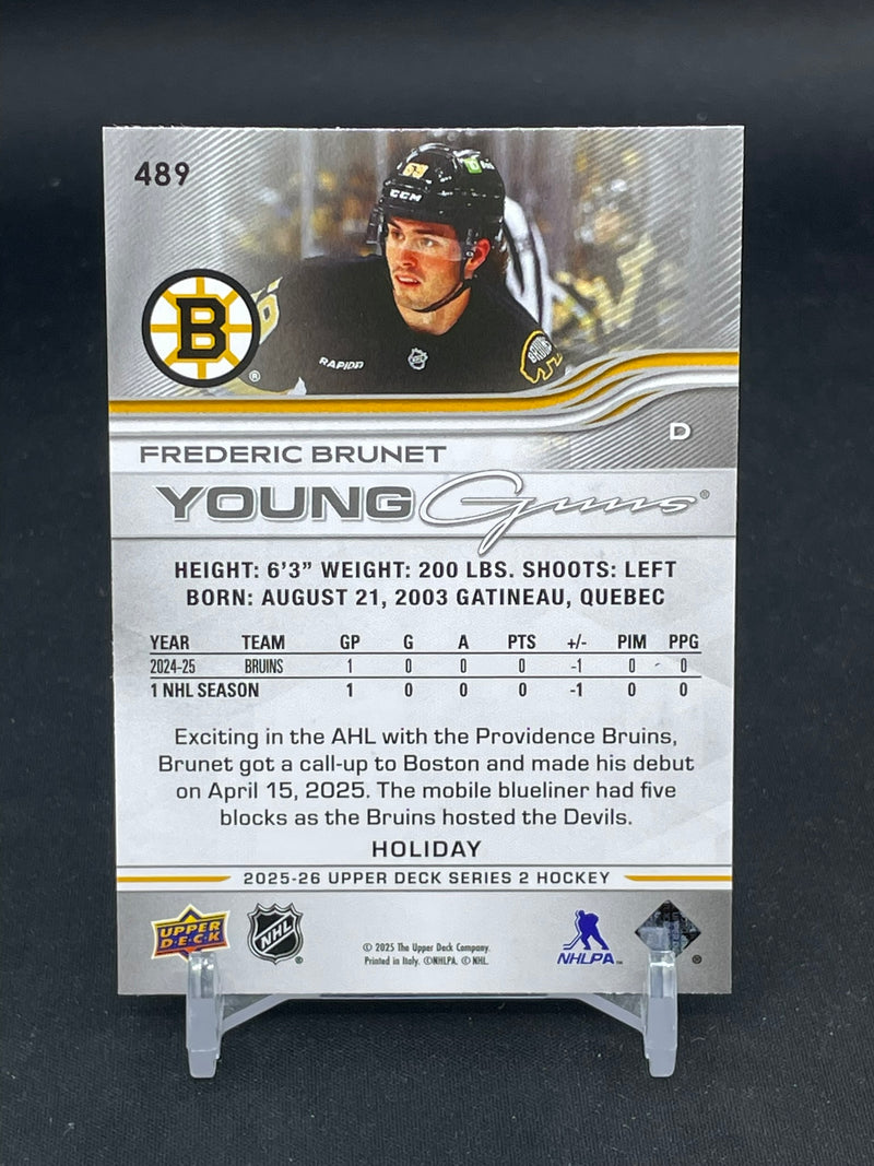 2025 UPPER DECK SERIES TWO - HOLIDAY - YOUNG GUNS - F. BRUNET -