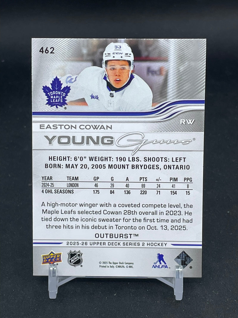 2025 UPPER DECK SERIES TWO - OUTBURST - YOUNG GUNS - E. COWAN -