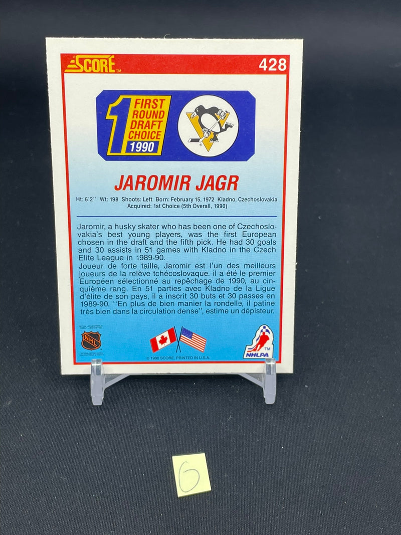 1990 SCORE - 1ST ROUND DRAFT CHOICE - JAROMIR JAGR -