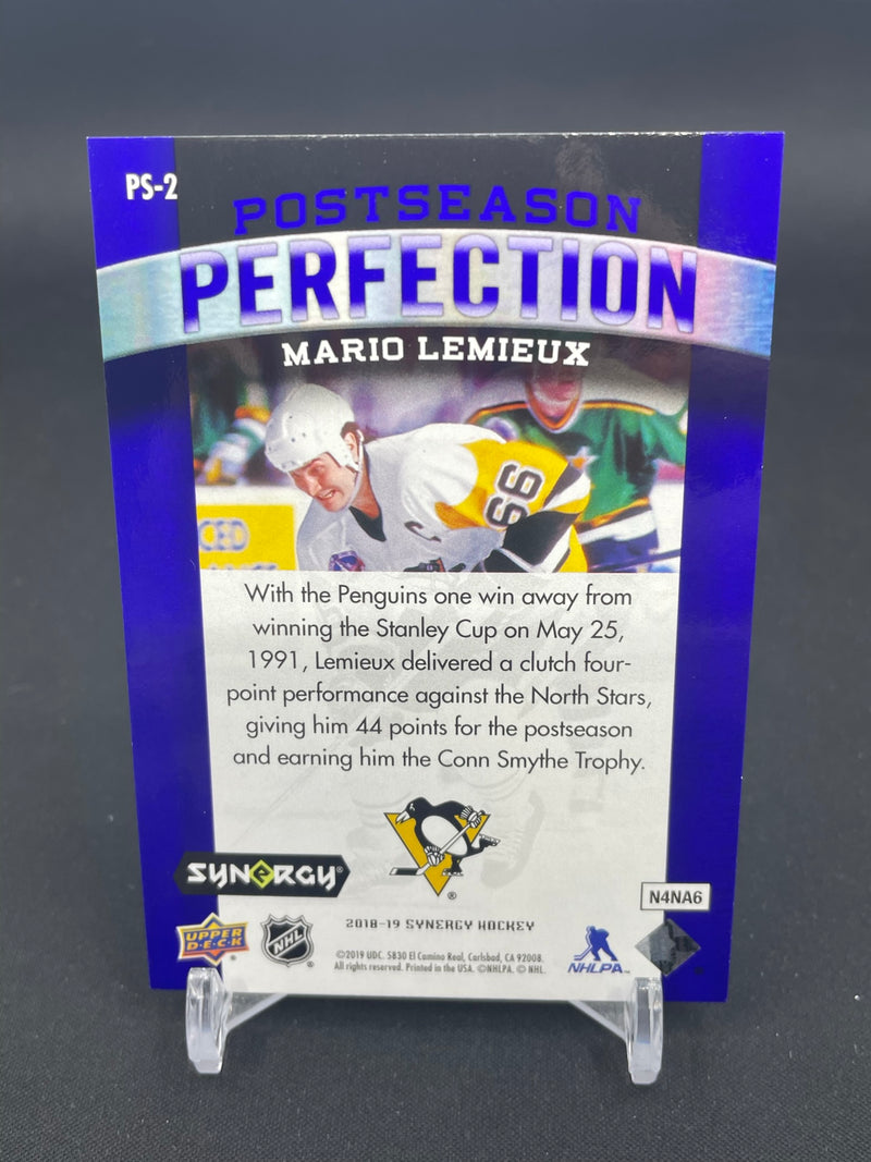 2018 UPPER DECK SYNERGY - PURPLE - POST SEASON PERFECTION - M. LEMIEUX - #PS-2 - #'D/25
