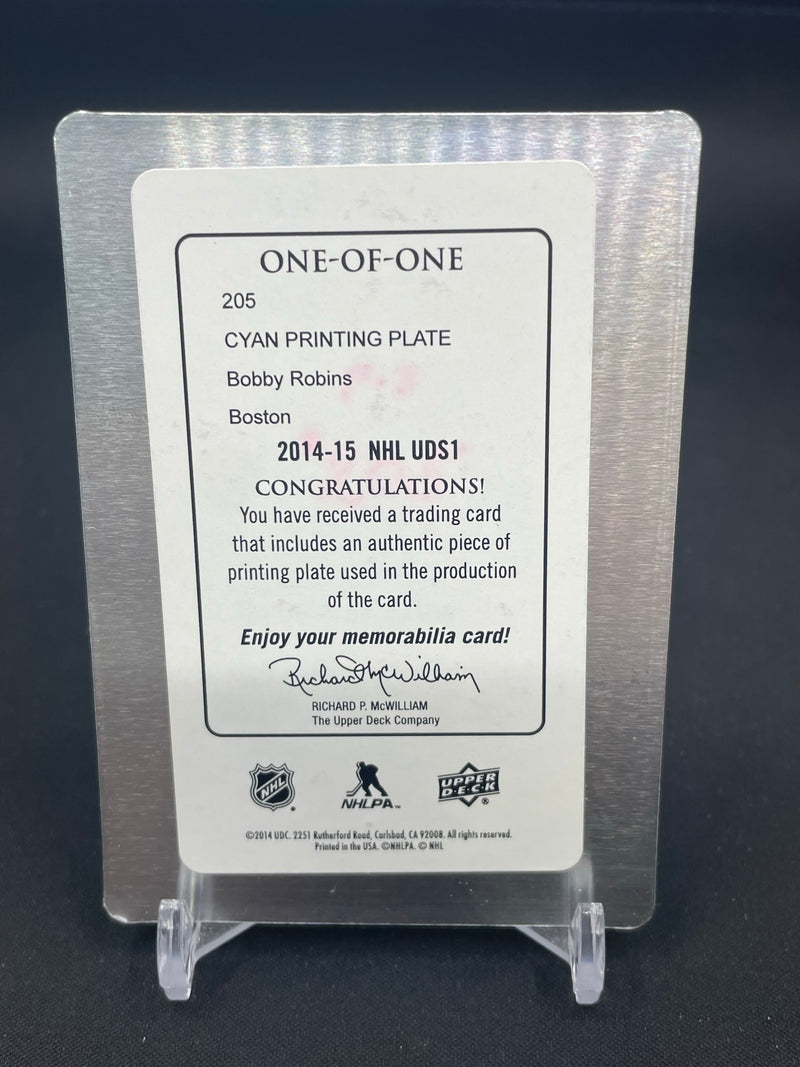 2014 UPPER DECK SERIES ONE - CYAN PRINTING PLATE - B. ROBINS - #205 - #'D1/1