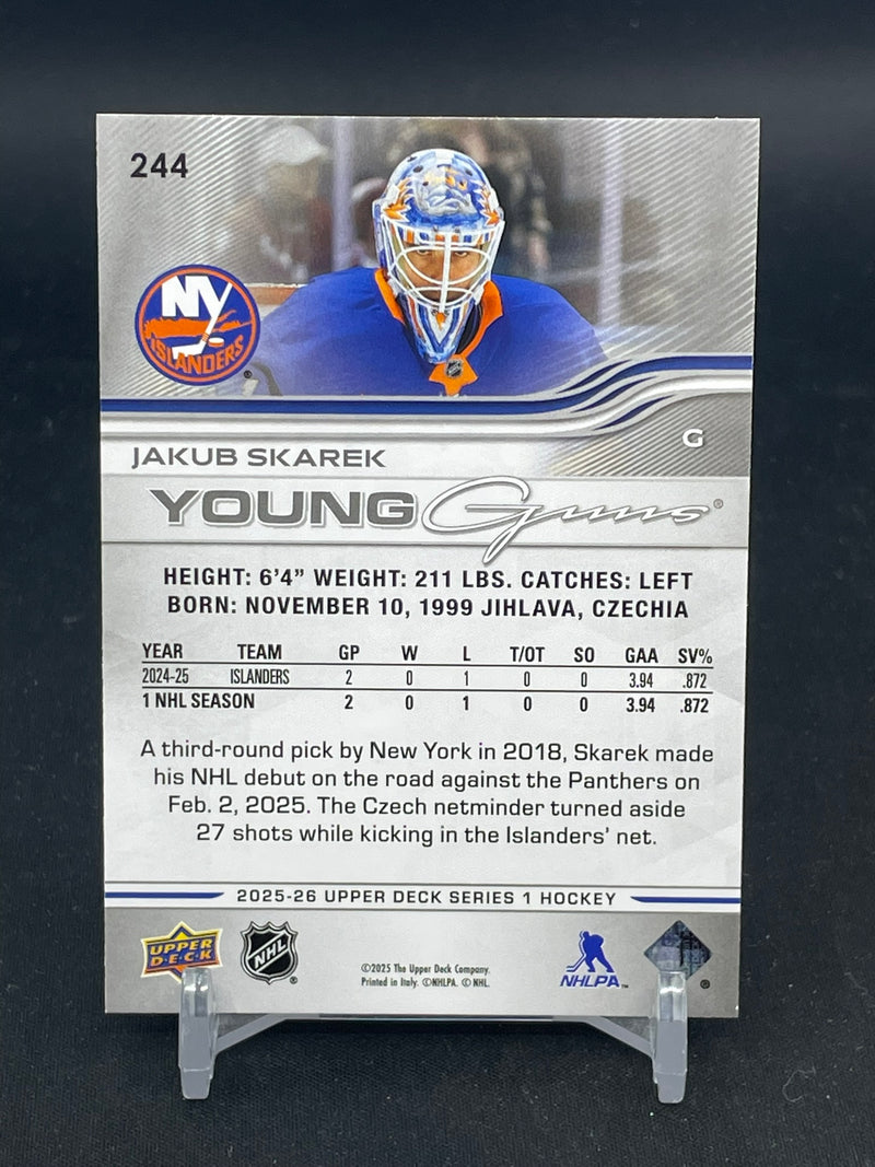 2025 UPPER DECK SERIES ONE - UD EXCLUSIVES - YOUNG GUNS - J. SKAREK - #244 - #'D/100 - RC