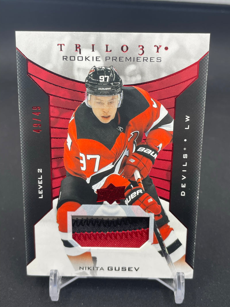2019 UPPER DECK TRILOGY - ROOKIE PREMIERES - N. GUSEV - #109  - #'D/49 - RELIC - RC