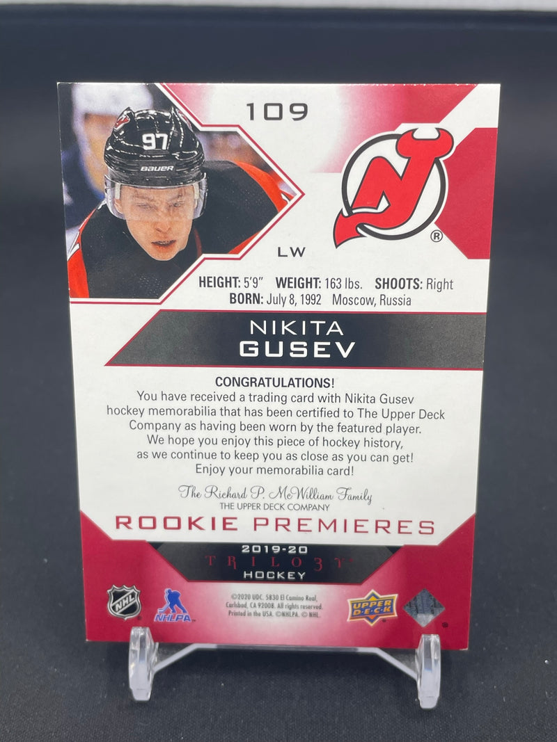 2019 UPPER DECK TRILOGY - ROOKIE PREMIERES - N. GUSEV - #109  - #'D/49 - RELIC - RC