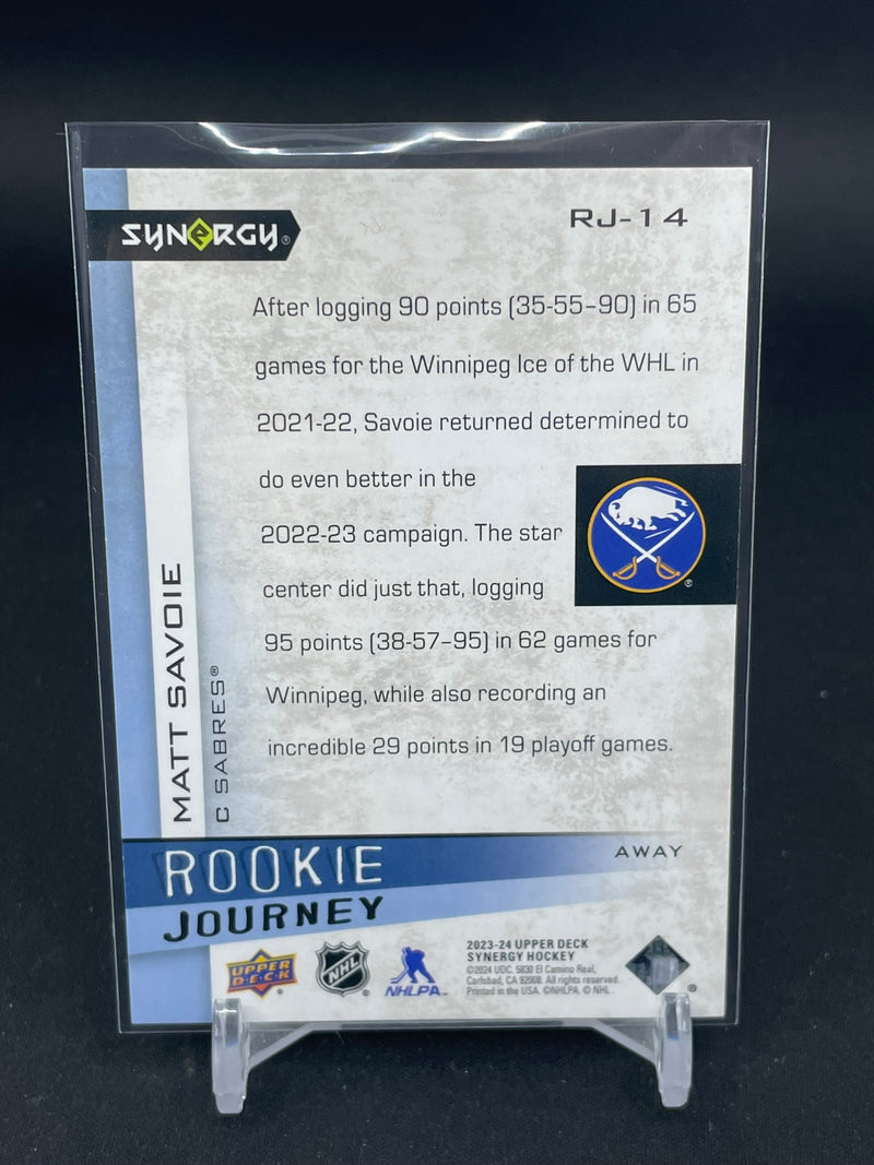 2023 UPPER DECK SYNERGY - ROOKIE JOURNEY - GREEN - M. SAVOIE - #RJ-14 - #'D/399 - RC
