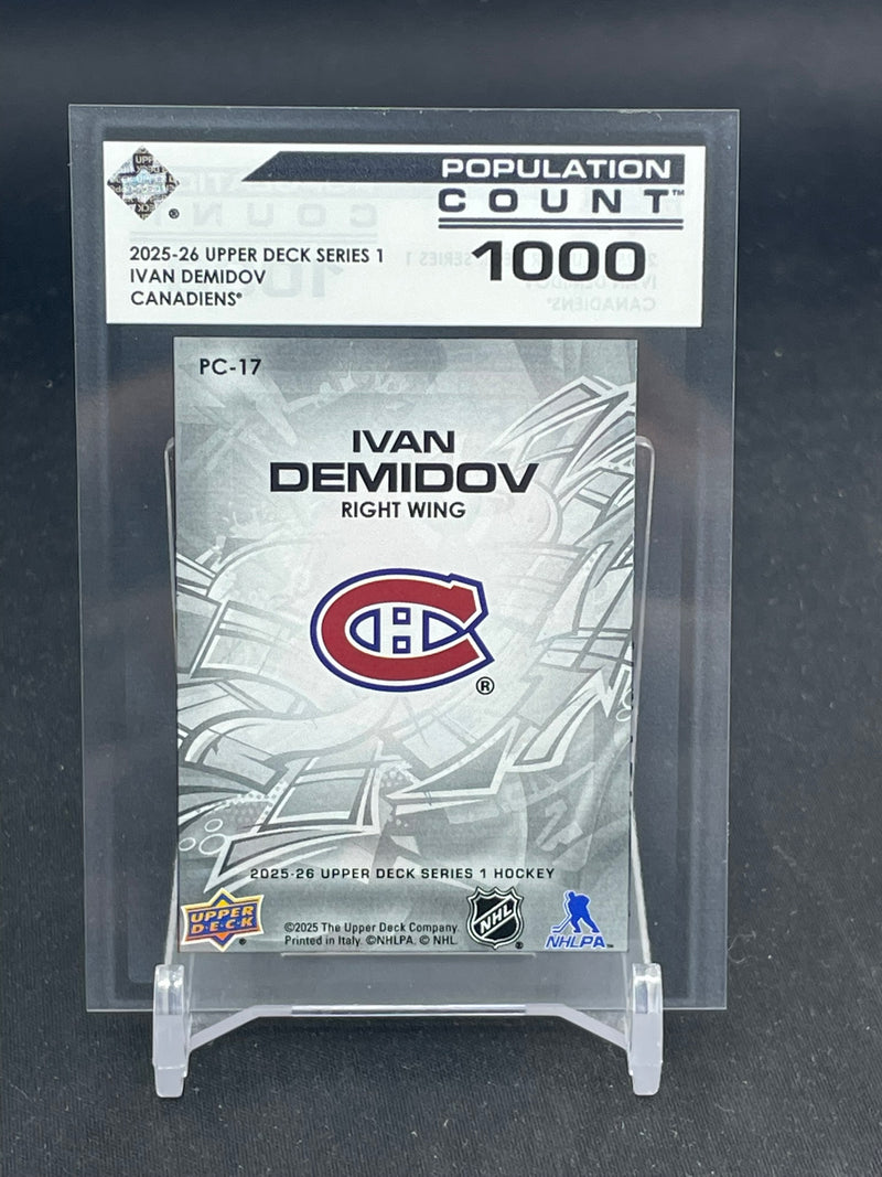 2025 UPPER DECK SERIES ONE - POPULATION COUNT 1000 - I. DEMIDOV -