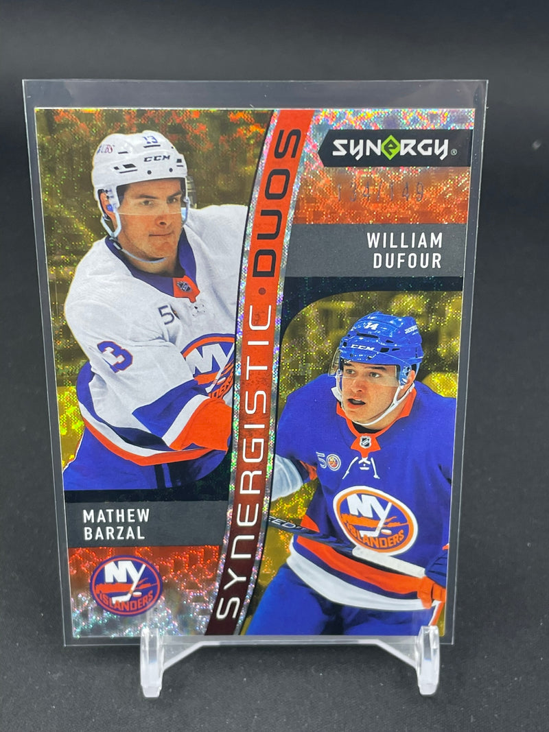 2023 UPPER DECK SYNERGY - GOLD - SYNERGISTIC DUOS - M. BARZAL/W. DUFOUR - #SD-3 - #'D/149