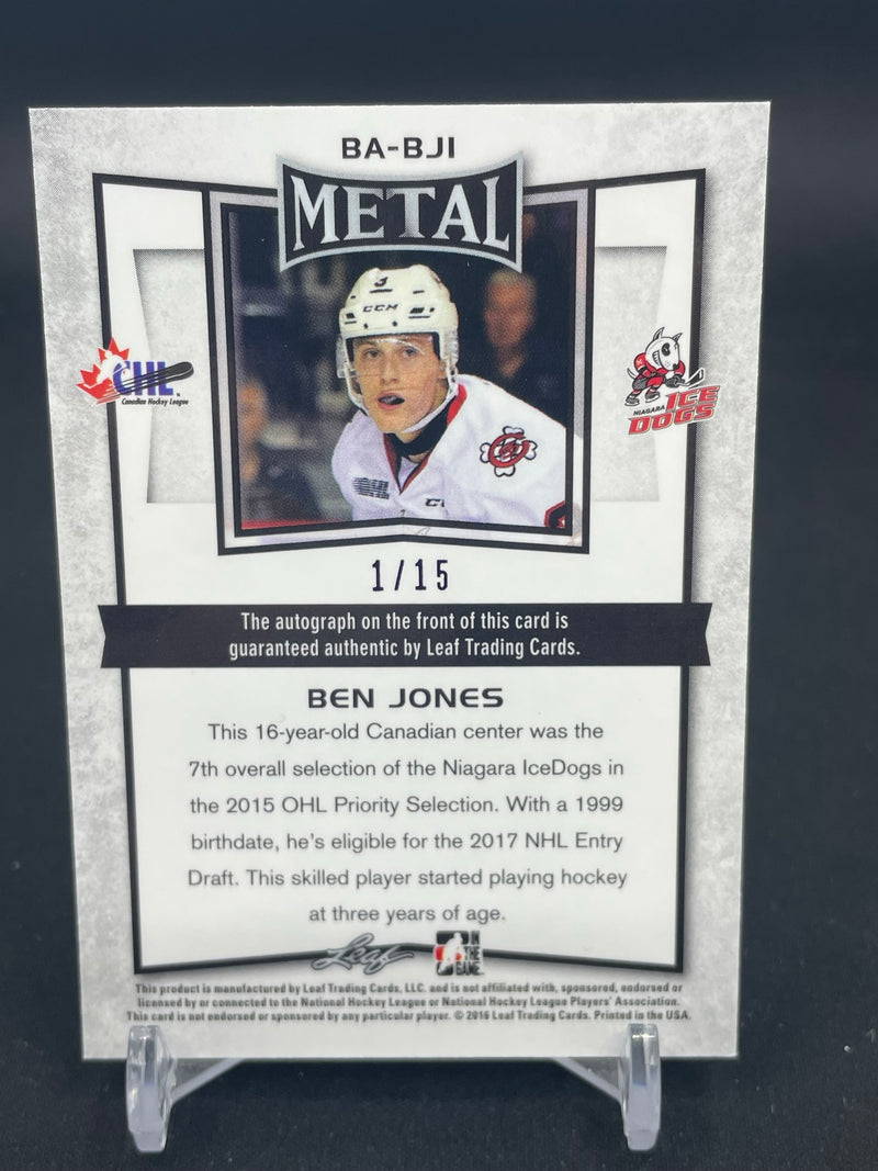 2016 LEAF METAL - PURPLE - B. JONES - #BA-BJI - #'D/15 - AUTOGRAPH