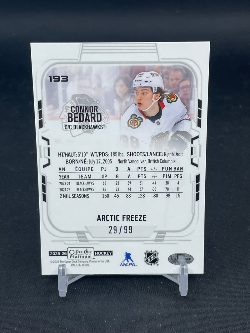 2025 UPPER DECK O-PEE-CHEE PLATINUM - ARCTIC FREEZE - C. BEDARD - #193 - #'D/99