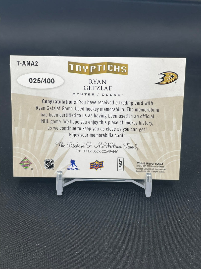 2014 UPPER DECK TRILOGY - TRYPTICHS - R. GETZLAF - #T-ANA2 - #'D/400 - RELIC