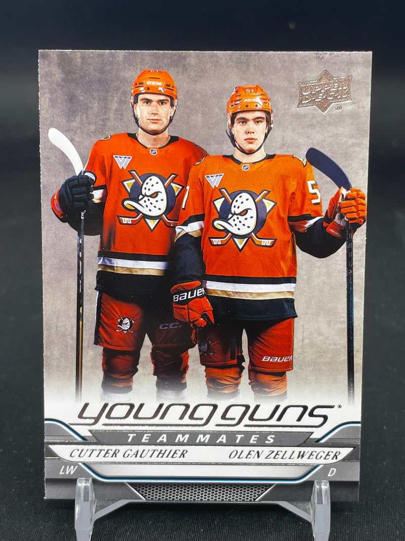 2024 UPPER DECK SERIES TWO - YOUNG GUNS TEAMMATES - C. GAUTHIER - O. ZELLWEGER -