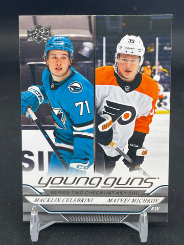 2024 UPPER DECK SERIES TWO - YOUNG GUNS CHECKLIST - M. CELEBRINI / M. MICHKOV - #500 - RC