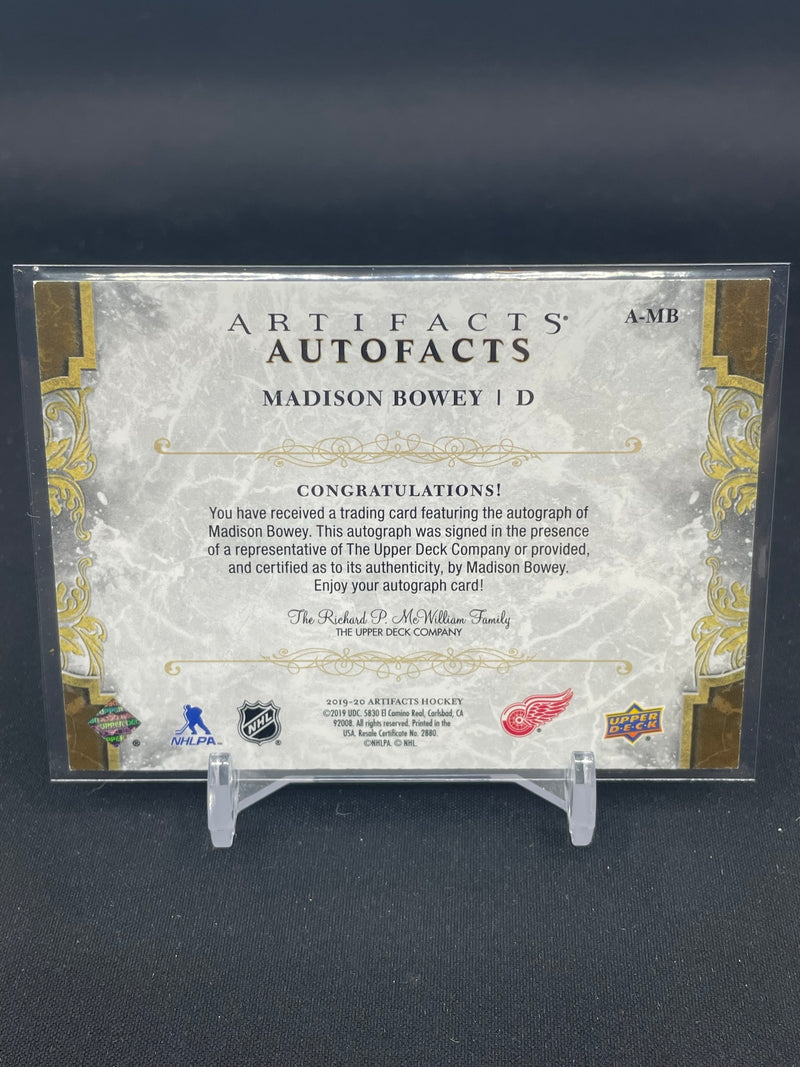 2019 UPPER DECK ARTIFACTS - AUTOFACTS - M. BOWEY -