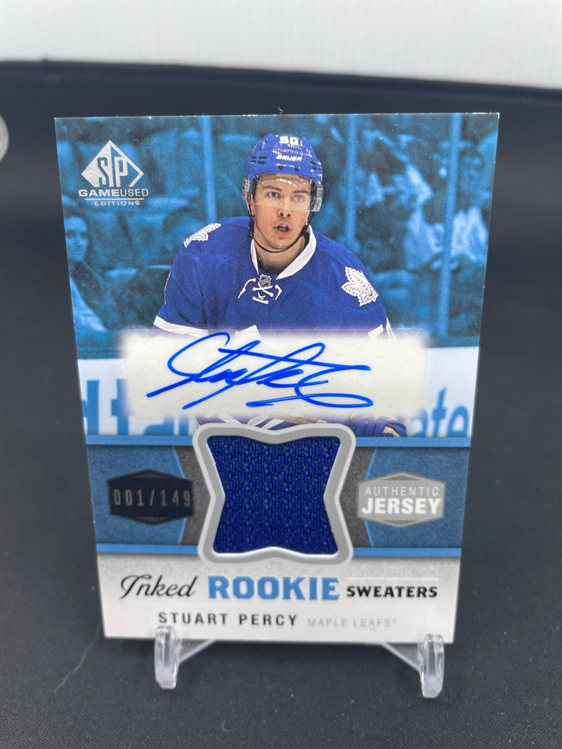 2014 UPPER DECK SP GAME USED - INKED ROOKIE SWEATERS - S. PERCY - #IRS-SP - #'D/149 - RELIC - AUTOGRAPH