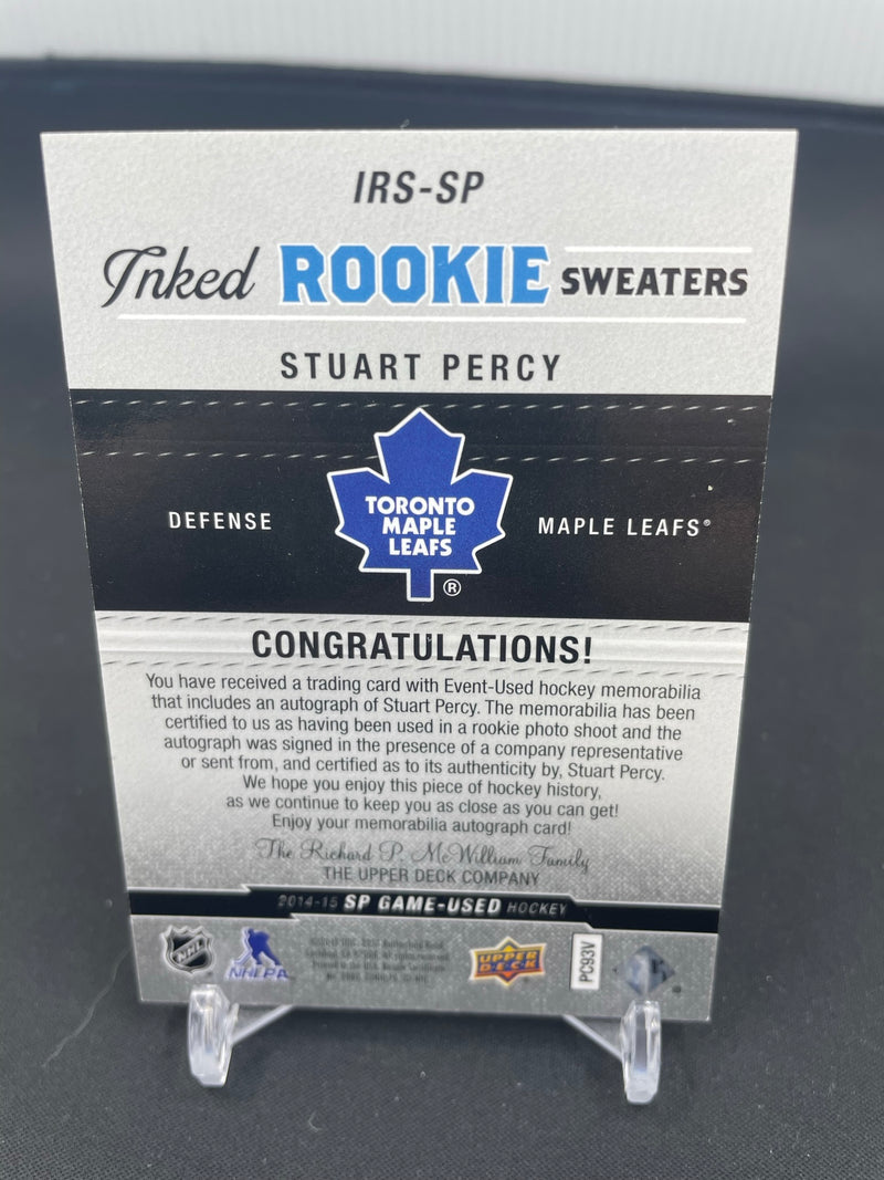 2014 UPPER DECK SP GAME USED - INKED ROOKIE SWEATERS - S. PERCY - #IRS-SP - #'D/149 - RELIC - AUTOGRAPH